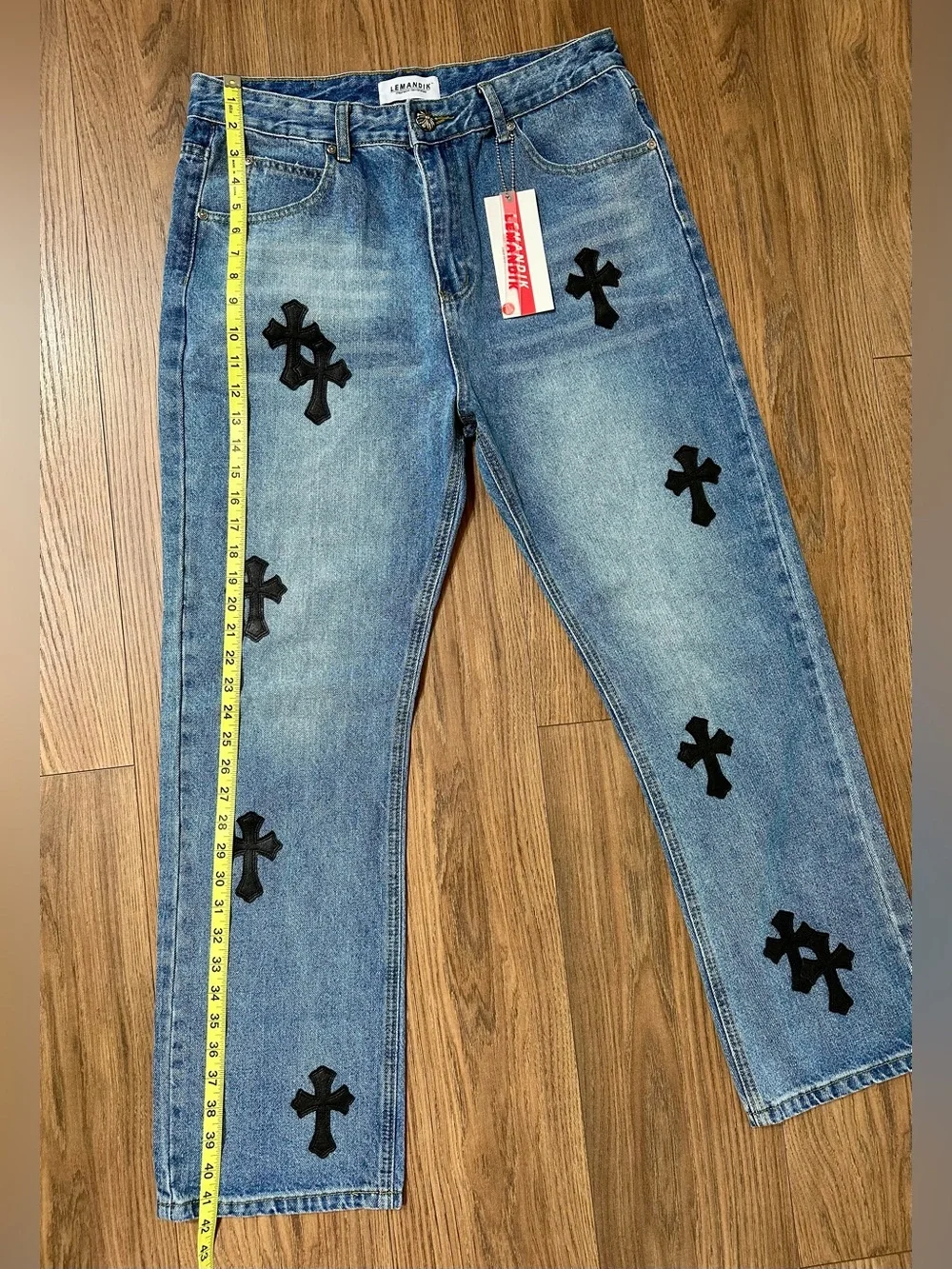 Chrome Hearts x Lemandik Embellished Cross Jeans - Picture 3 of 6